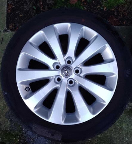 ДИСКИ АЛЮМІНІЄВІ 17” OPEL ASTRA J, 7J ET42 5X105 + ШИНИ ЛІТНІ DEBICA 