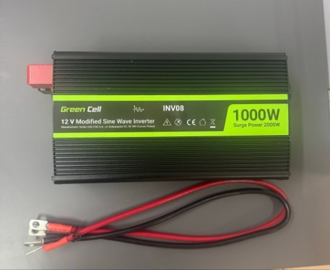 ПЕРЕТВОРЮВАЧ АВТОМОБІЛЬНА GREEN CELL 12V / 230V 1000W – NOWA, НОВА 