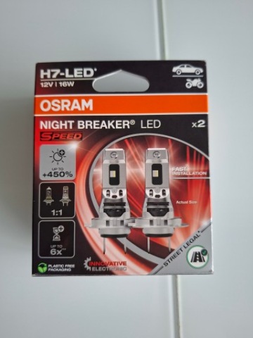 ЛАМПОЧКИ OSRAM NIGHT BREAKER LED (СВІТЛОДІОД) SPEED H7 +450% PRYWATNE 