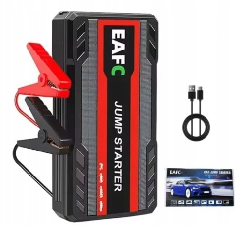 BOOSTER DO ЗАПАЛЮВАННЯ АВТО JUMP СТАРТЕР POWERBANK ЛІХТАРИК ЧОХОЛ 600A EAFC 