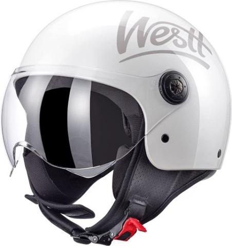 ШОЛОМ WESTT КЛАСИЧНИЙ JET ШОЛОМ МОТОЦИКЛЕТНИЙ Z WIZJEREM UNISEX R. L 59-60 CM 