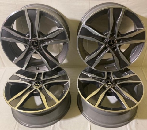 MERCEDES 4 X ОРИГІНАЛ ДИСКИ + ДАТЧИК 7JX17“ ET 48 5X112 