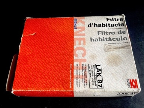 FILTRE D HABITACLE LAK 87.НОВИЙ.