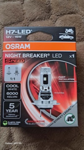 H7-LED ZAROWKA, ФАРА OSRAM 64210DWNBSP-1HB 12V 16W 