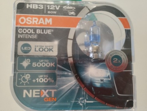 ЛАМПОЧКА OSRAM HB3 12V 60W COOL BLUE INTENSE NEXT 5000K 