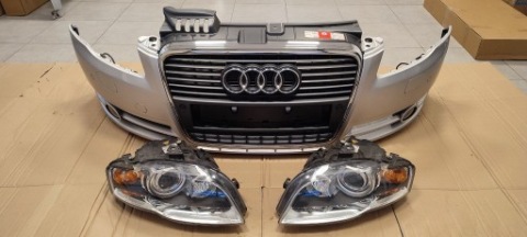 AUDI A4 B7 LY7W БАМПЕР ПЕРІД КСЕНОН ПАРКТРОНІК B.LADNY КОМПЛЕКТНИЙ 