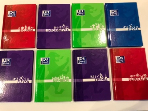 Brulion OXFORD A5/80k kratka, okładka kartonowa twarda laminowana przedm.