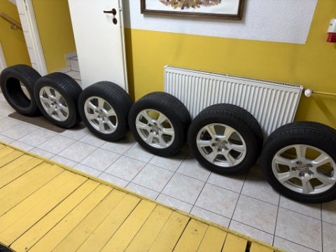 ТИТАНОВІ ДИСКИ ORI AUDI A4B8 16’/7.5J/ET45 КОМПЛЕКТ 5SZT + 6 ШИН DUNLOP 