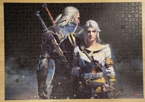 Puzzle The Witcher - puzzle Wiedźmin i Ciri 1000 elementów - Puzzle ułożone