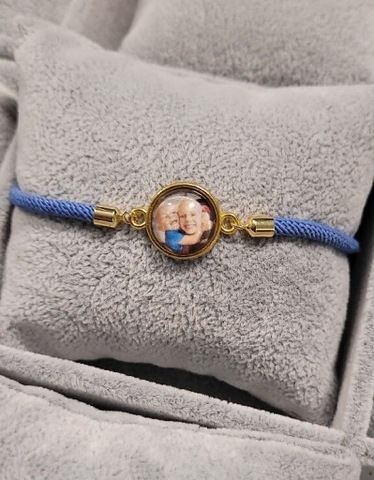 Bransoletka ze zdjęciem regulowana foto sznurek
