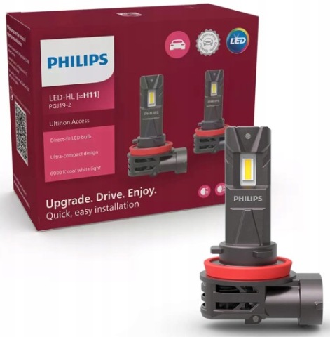 PHILIPS СВЕТОДИОДНЫЕ H11 6000 K КОМПЛЕКТ 2 ZAROWEK 
