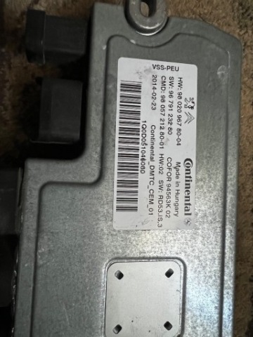 МОДУЛЬ /БЛОК КЕРУВАННЯ СТАРТ СТОП 9802096780-04 CITROEN/PEUGOT 