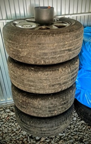 4SZT. КОЛЕСА ЛІТНІ GOODYEAR 205/60 R15 ДИСКИ АЛЮМІНІЄВІ 5X112, STOJAK, ЗАПАС. 