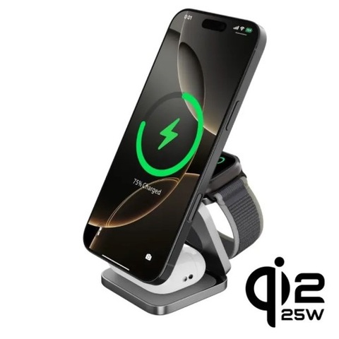 Cubenest SQ312 Ultra 3w1 Qi2.2 Składana ładowarka MagSafe 35W