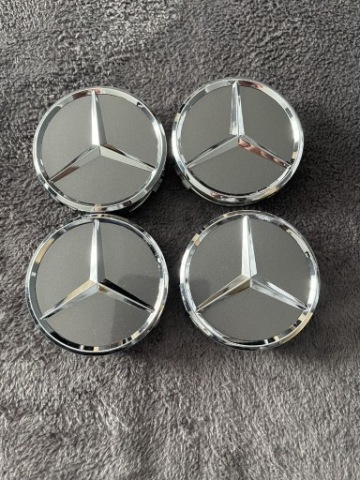 КОВПАЧКИ MERCEDES КОЛІР СІРИЙ СРІБНЕ 75MM 