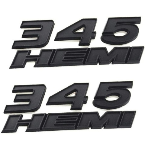 2SZT. ЕМБЛЕМА ЗНАЧОК ЛОГОТИП НАДПИС 345 HEMI ЧОРНИЙ КОВРИК 