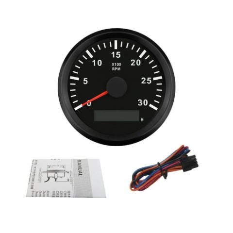ELING ЕЛЕКТРОННИЙ ТАХОМЕТР REV 0-3000 RPM 85MM 9-32V Z PODSWIETLENIEM. 