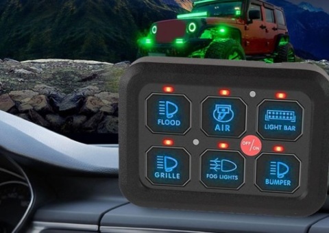 ПАНЕЛЬ УПРАВЛІННЯ OSWIETLENIEM ДЛЯ OFFROAD JACHTOW KAMPEROW 12V 720W 60A 
