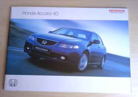 PROSPEKT КАТАЛОГ HONDA ACCORD 4D 
