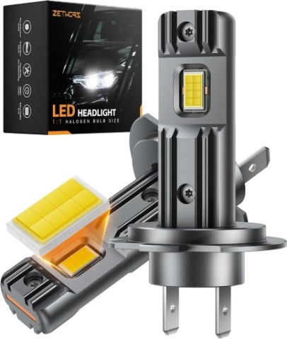 2X ЛАМПОЧКА LED (СВІТЛОДІОД) (СВІТЛОДІОД) H7 LED (СВІТЛОДІОД) (СВІТЛОДІОД) 60W 14 000 LM 6000K ПЛУГ & PLAY 16 CHIPOW CSP 