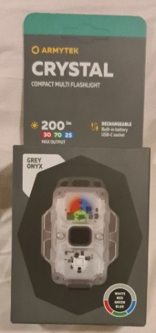 ФОНАРИК ARMYTEK CRYSTAL WRGB 6W1 GREY ONYX 200 LM 