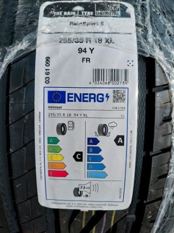 ШИНА UNIROYAL RAINSPORT 5 255/35/R18 