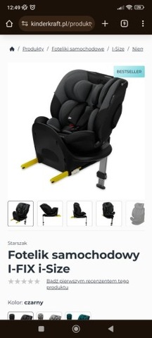 SEAT I-FIX I-SIZE KINDERKRAFT, NOWY, NIEUZYWANY  