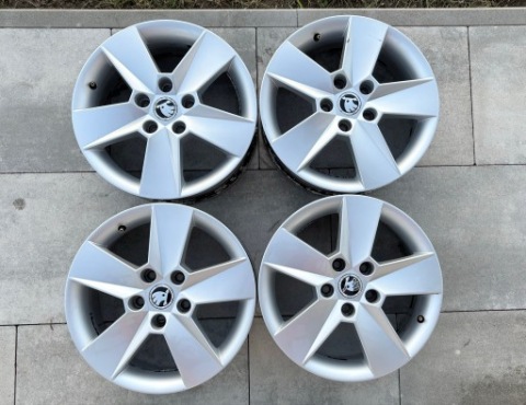 ДИСКИ АЛЮМІНІЄВІ ORYG. SKODA OCTAVIA KAROQ YETI VW 16CALI 6.5J ET46 