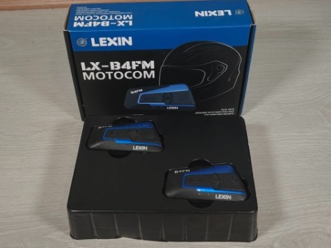 2X ІНТЕРКОМ МОТОЦИКЛЕТНИЙ LEXIN LX-B4FM ІНТЕРКОМ NA ДВА ШЛЕМИ BLUETOOTH 