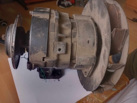 Alternator Fiat 126p+wentylator. Oryginał Elmot 