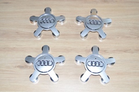 НОВЕ КОВПАЧКИ ЗАГЛУШКИ ДИСКІВ СРІБНЕ AUDI A3 A4 A5 A6 4F0601165N 4 ШТУКИ 