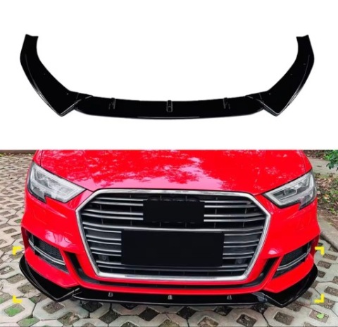 НАКЛАДКА БАМПЕРА ПЕРЕДНЬОГО ПЕРІД SPLITER AUDI A3 S-LINE / S3 8V 2017-2020 