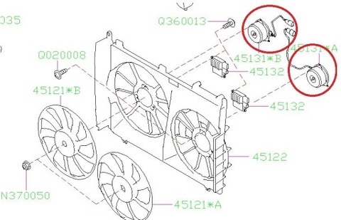 MOTOR DE VENTILADOR DEL RADIADOR SUBARU ASCENT  