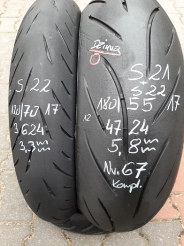 ШИНИ МОТОЦИКЛЕТНІ BRIDGESTONE S21 S22 120 70 17 180 55 17 
