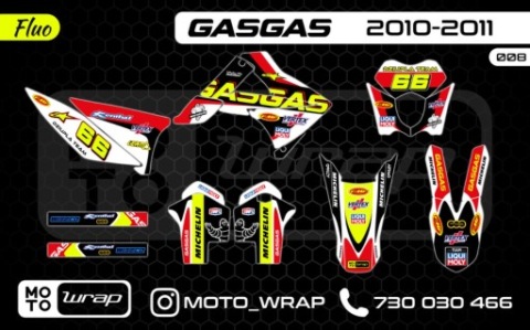 DEKORACIJA НАКЛЕЙКИ GAS GAS 2010-11 FLUO 
