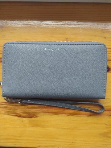 Szary portfel damski Bugatti