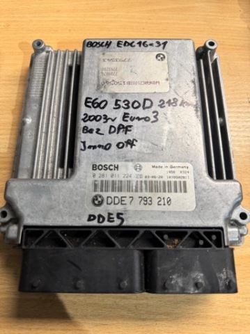 БЛОК КЕРУВАННЯ ДВИГУНА E60 530D M57 3.0D 218KM EURO3 2003R БЕЗ EWS/IMMO 7793210 