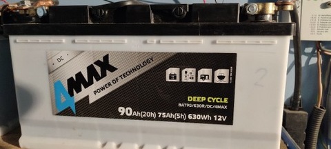 Akumulatory 4max deep cycle 90Ah 8szt. 