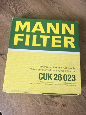 FILTER CABIN FOR MERCEDESA MANN FILTER CUK 26 023  