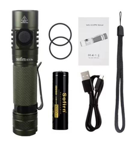 ЛІХТАРИК SOFIRN SC31 PRO EDC SST40 2000LM USB C + АКУМУЛЯТОР 