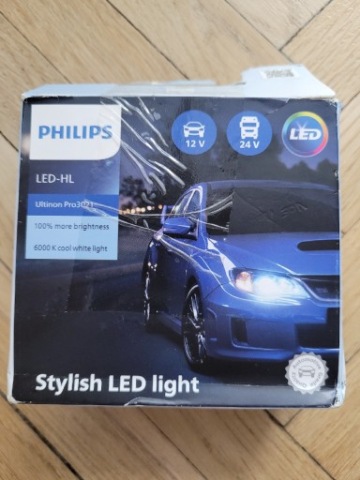 ЛАМПОЧКИ PHILIPS ULTINON PRO3021 HB3 HB4 20 W 2 SZT. POWYSTAWOWE 