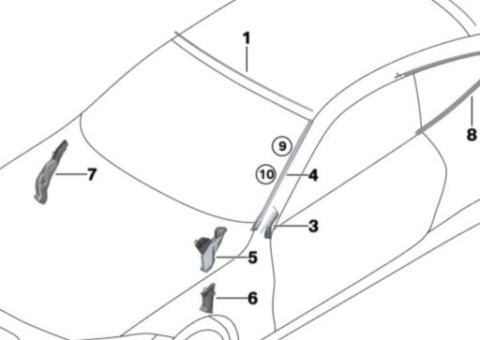 НАКЛАДКА ODPROW. ВОДИ ЛІВА 51 13 7475009 BMW M4 M3 