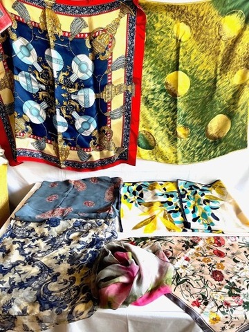 APASZKI,jedwabie naturalne,żorżety.Okazja.