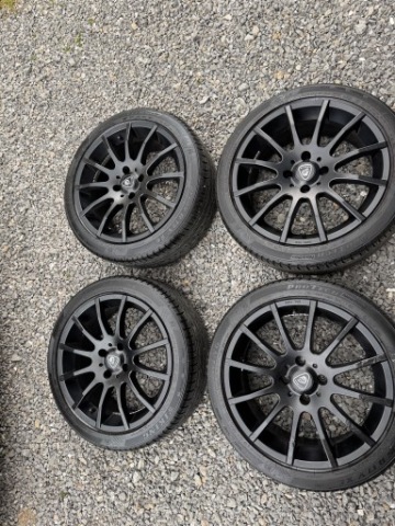 КОЛЕСА ЛІТО 17 ДЮЙМИ 215/45R17 ТИТАНОВІ ДИСКИ 4X108 ET20 7,5J DOT 2022 ALUETT 