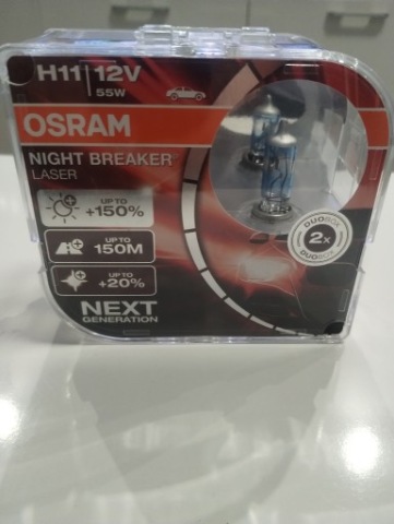 ЛАМПОЧКИ H11 12V 55W OSRAM NIGHT BREAKER LASER +150% 