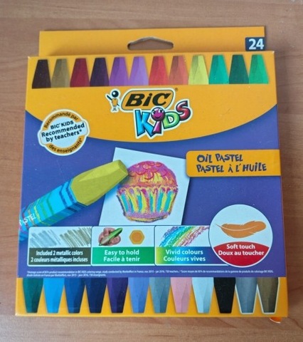 Kredki sześciokątne pastele olejne 