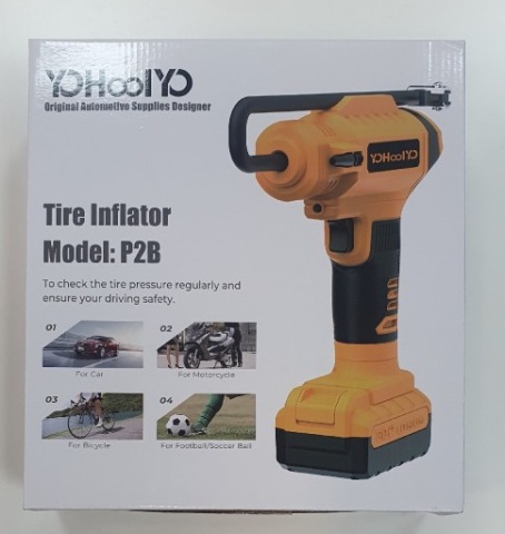 YOHOOLYO P2B ПЕРЕНОСНИЙ КОМПРЕСОР DO ШИН 20V 150PSI 