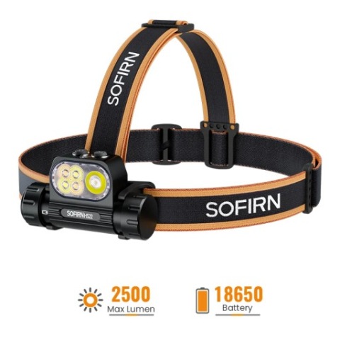 ЛІХТАРИК ЛОБОВЕ EDC SOFIRN HS22 2500LM USB C + АКУМУЛЯТОР 