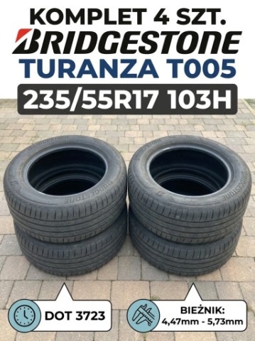 КОМПЛЕКТ ШИНИ ЛІТНІ BRIDGESTONE TURANZA T005 235/55 R17 103H XL (DOT 3723) 