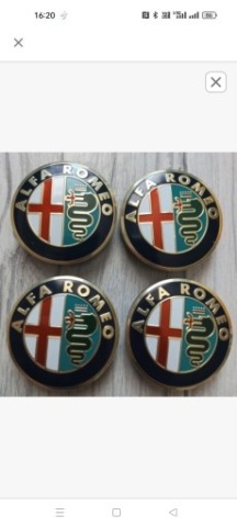 ALFA ROMEO KAPSELKI КОВПАЧКИ 56MM 4SZT. НОВЕ 